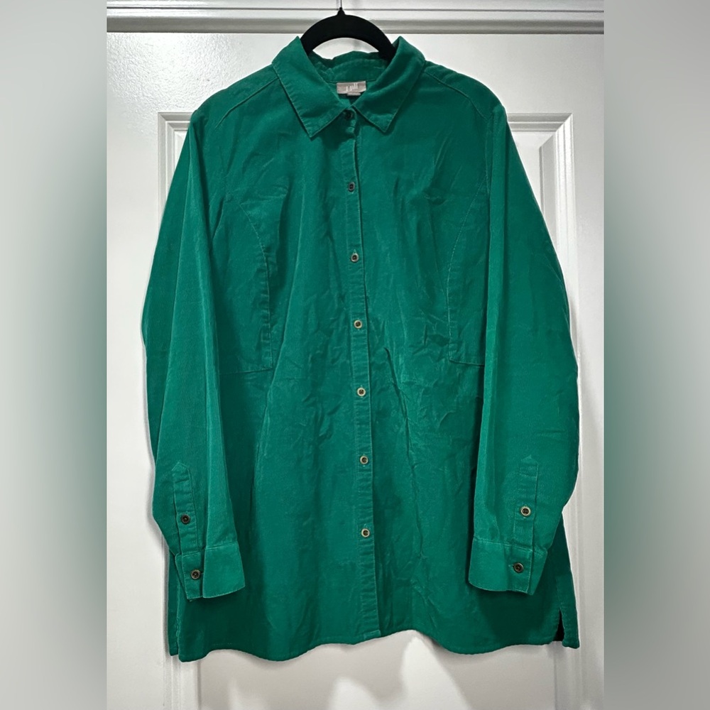 J. Jill Green‎ Corduroy Button-Up Shirt